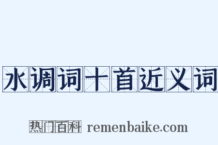 水调词十首近义词是什么意思的图片